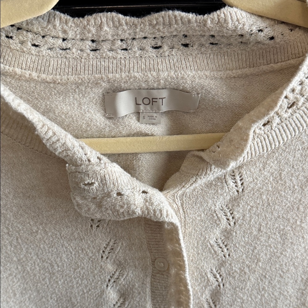 LOFT Women's Beige Cardigan